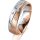 Ring 18 Karat Rotgold/950 Platin 5.5 mm sandmatt 5 Brillanten G vs Gesamt 0,065ct