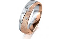 Ring 18 Karat Rotgold/950 Platin 5.5 mm kreismatt 5...