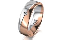 Ring 18 Karat Rotgold/950 Platin 6.0 mm poliert 1...