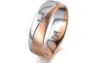 Ring 18 Karat Rotgold/950 Platin 6.0 mm sandmatt 1...