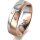 Ring 18 Karat Rotgold/950 Platin 6.0 mm l&auml;ngsmatt 3 Brillanten G vs Gesamt 0,060ct