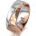 Ring 18 Karat Rotgold/950 Platin 7.0 mm diamantmatt 1 Brillant G vs 0,025ct
