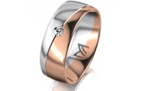 Ring 18 Karat Rotgold/950 Platin 7.0 mm poliert 1...