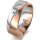 Ring 18 Karat Rotgold/950 Platin 7.0 mm l&auml;ngsmatt 1 Brillant G vs 0,050ct