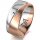 Ring 18 Karat Rotgold/950 Platin 8.0 mm l&auml;ngsmatt 1 Brillant G vs 0,050ct