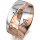 Ring 18 Karat Rotgold/950 Platin 8.0 mm diamantmatt 1 Brillant G vs 0,050ct