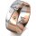 Ring 18 Karat Rotgold/950 Platin 8.0 mm poliert 5 Brillanten G vs Gesamt 0,115ct