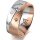 Ring 18 Karat Rotgold/950 Platin 8.0 mm sandmatt 5 Brillanten G vs Gesamt 0,115ct
