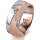 Ring 18 Karat Rotgold/950 Platin 8.0 mm kreismatt 7 Brillanten G vs Gesamt 0,095ct