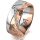 Ring 18 Karat Rotgold/950 Platin 8.0 mm diamantmatt 7 Brillanten G vs Gesamt 0,095ct