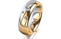 Ring 18 Karat Gelbgold/950 Platin 6.0 mm poliert 3...