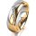 Ring 18 Karat Gelbgold/950 Platin 6.0 mm poliert 5 Brillanten G vs Gesamt 0,065ct