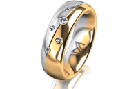 Ring 18 Karat Gelbgold/950 Platin 6.0 mm poliert 5...