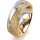 Ring 18 Karat Gelbgold/950 Platin 7.0 mm kristallmatt