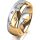 Ring 18 Karat Gelbgold/950 Platin 7.0 mm poliert 5 Brillanten G vs Gesamt 0,095ct