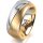 Ring 18 Karat Gelbgold/950 Platin 8.0 mm sandmatt