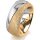 Ring 18 Karat Gelbgold/950 Platin 8.0 mm kreismatt