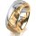 Ring 18 Karat Gelbgold/950 Platin 8.0 mm diamantmatt