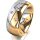 Ring 18 Karat Gelbgold/950 Platin 8.0 mm poliert 5 Brillanten G vs Gesamt 0,115ct