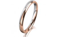 Ring 18 Karat Rotgold/950 Platin 2.5 mm poliert
