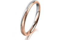 Ring 18 Karat Rotgold/950 Platin 2.5 mm sandmatt