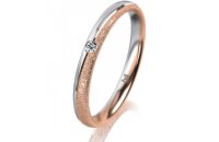 Ring 18 Karat Rotgold/950 Platin 2.5 mm kreismatt 1...
