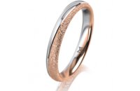 Ring 18 Karat Rotgold/950 Platin 3.0 mm kreismatt