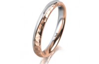 Ring 18 Karat Rotgold/950 Platin 3.0 mm diamantmatt