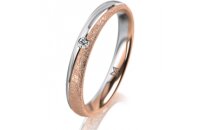 Ring 18 Karat Rotgold/950 Platin 3.0 mm kreismatt 1...