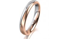 Ring 18 Karat Rotgold/950 Platin 3.5 mm l&auml;ngsmatt