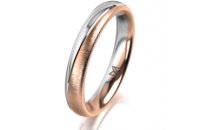 Ring 18 Karat Rotgold/950 Platin 3.5 mm sandmatt