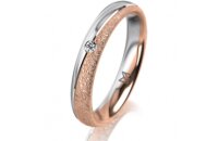 Ring 18 Karat Rotgold/950 Platin 3.5 mm kreismatt 1...