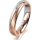 Ring 18 Karat Rotgold/950 Platin 4.0 mm sandmatt