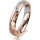 Ring 18 Karat Rotgold/950 Platin 4.0 mm diamantmatt