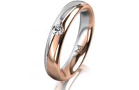 Ring 18 Karat Rotgold/950 Platin 4.0 mm poliert 1...