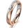 Ring 18 Karat Rotgold/950 Platin 4.0 mm l&auml;ngsmatt 1 Brillant G vs 0,065ct