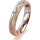 Ring 18 Karat Rotgold/950 Platin 4.0 mm kristallmatt 1 Brillant G vs 0,065ct