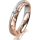 Ring 18 Karat Rotgold/950 Platin 4.0 mm diamantmatt 1 Brillant G vs 0,065ct