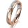 Ring 18 Karat Rotgold/950 Platin 4.0 mm l&auml;ngsmatt 3 Brillanten G vs Gesamt 0,030ct