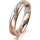 Ring 18 Karat Rotgold/950 Platin 4.0 mm l&auml;ngsmatt 4 Brillanten G vs Gesamt 0,020ct
