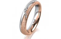 Ring 18 Karat Rotgold/950 Platin 4.0 mm kreismatt 4...