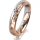 Ring 18 Karat Rotgold/950 Platin 4.0 mm diamantmatt 4 Brillanten G vs Gesamt 0,020ct