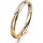 Ring 18 Karat Gelbgold/950 Platin 2.5 mm poliert 1 Brillant G vs 0,025ct