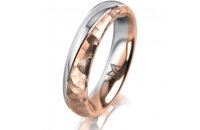 Ring 18 Karat Rotgold/950 Platin 4.5 mm diamantmatt