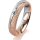 Ring 18 Karat Rotgold/950 Platin 4.5 mm kreismatt 1 Brillant G vs 0,065ct