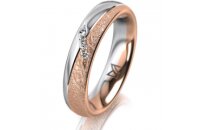 Ring 18 Karat Rotgold/950 Platin 4.5 mm kreismatt 4...