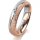 Ring 18 Karat Rotgold/950 Platin 4.5 mm kreismatt 4 Brillanten G vs Gesamt 0,025ct