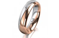 Ring 18 Karat Rotgold/950 Platin 5.0 mm poliert