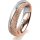 Ring 18 Karat Rotgold/950 Platin 5.0 mm kristallmatt
