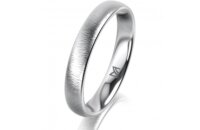 Ring 18 Karat Weissgold 3.5 mm sandmatt